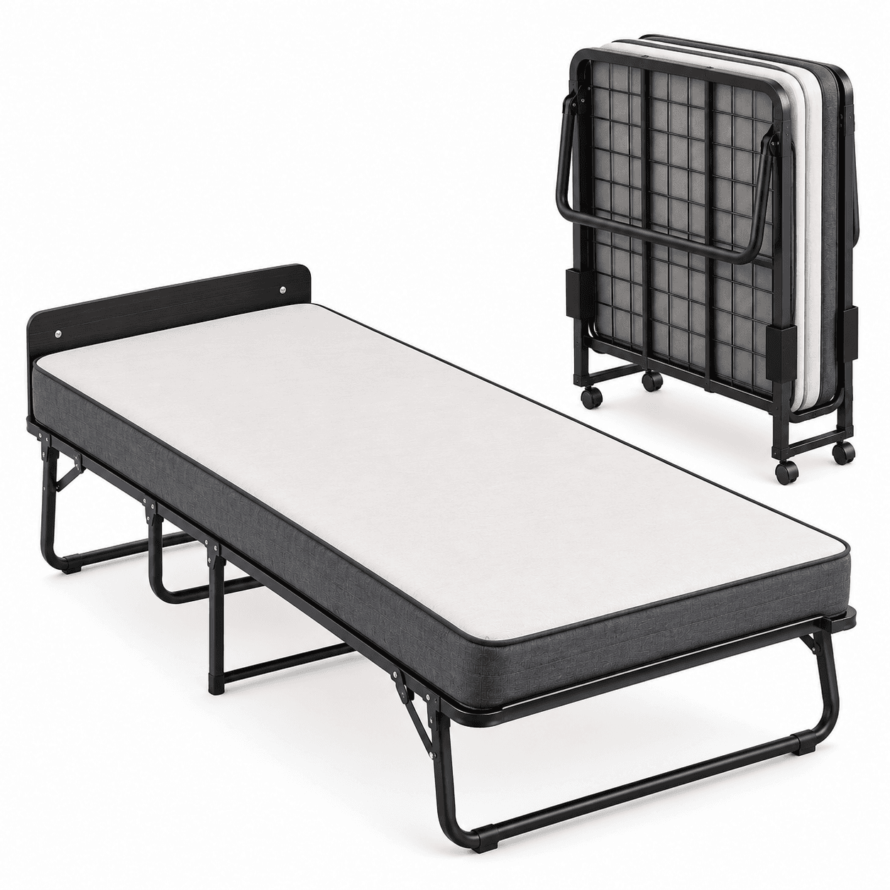 Folding Cot with Bed